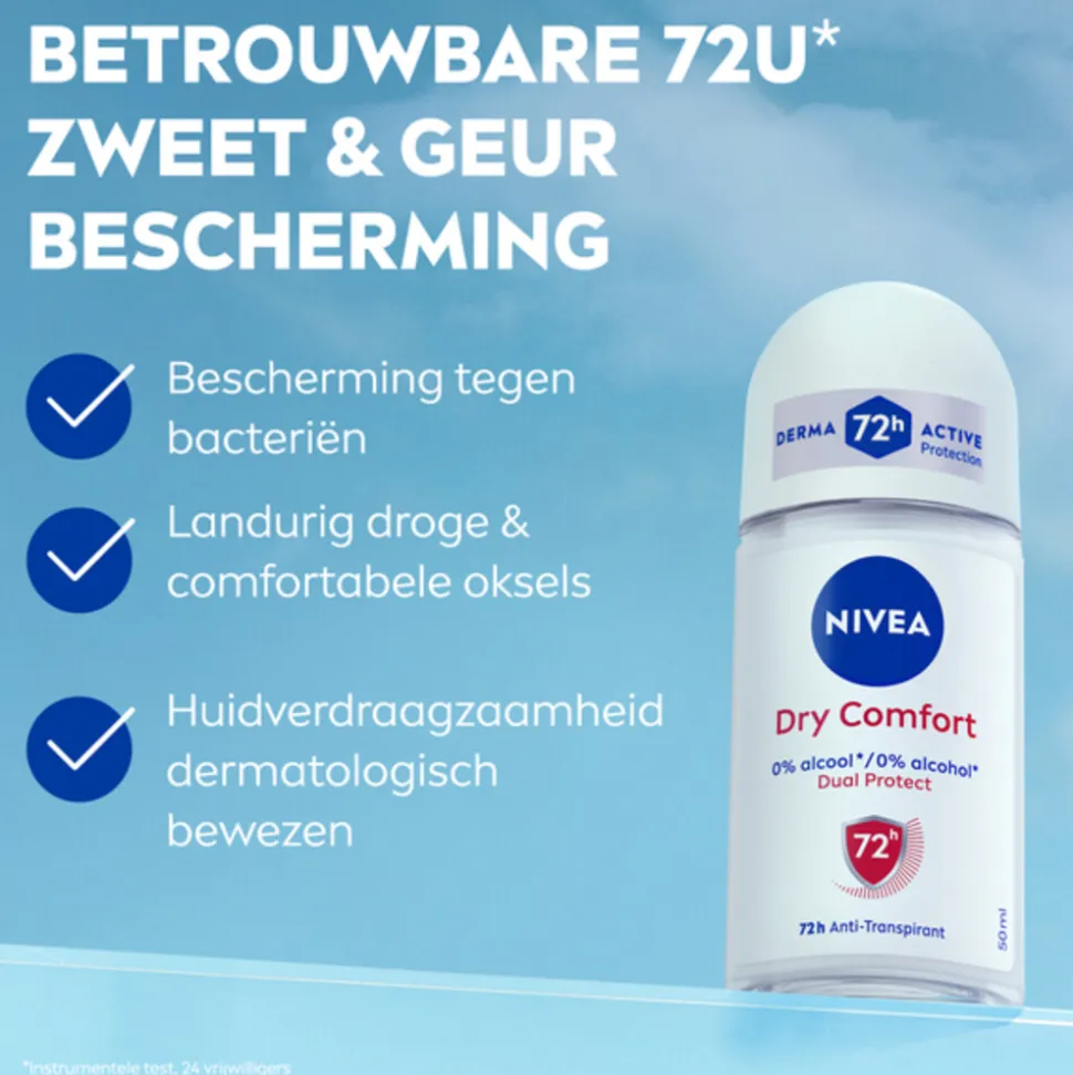 6x NIVEA Deodorant Roller Dry Comfort 50 ml