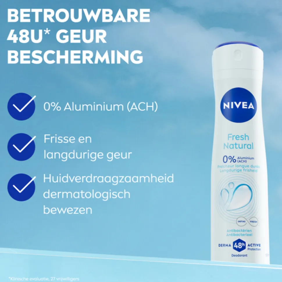 6x NIVEA Deodorant Spray Fresh Natural 150 ml