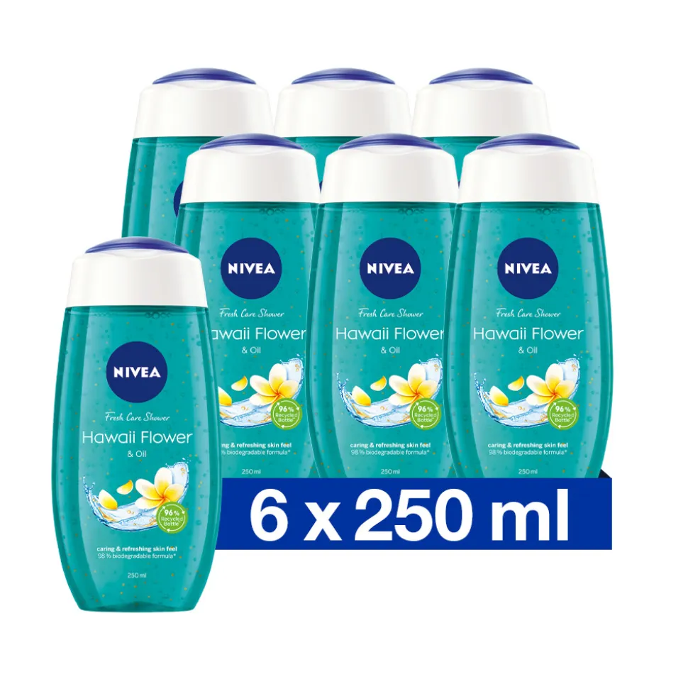 6x NIVEA Douchegel Hawaii Flower & Oil 250 ml
