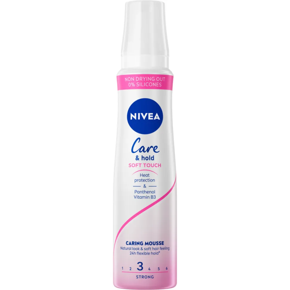 6x NIVEA Haarmousse Care & Hold Soft Touch 250 ml