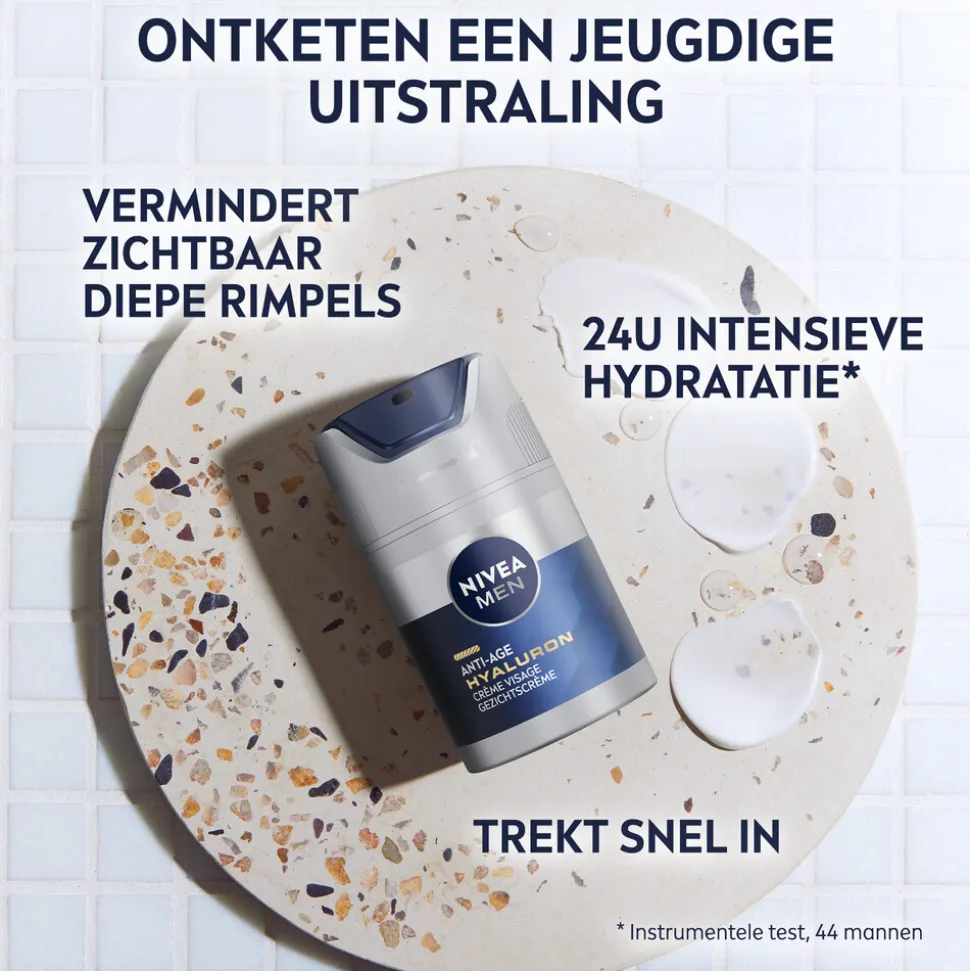 6x NIVEA Men Anti-Age Hyaluron Gezichtcrème SPF 15 50 ml