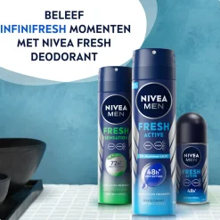6x NIVEA Men Deodorant Spray Fresh Active 150 ml