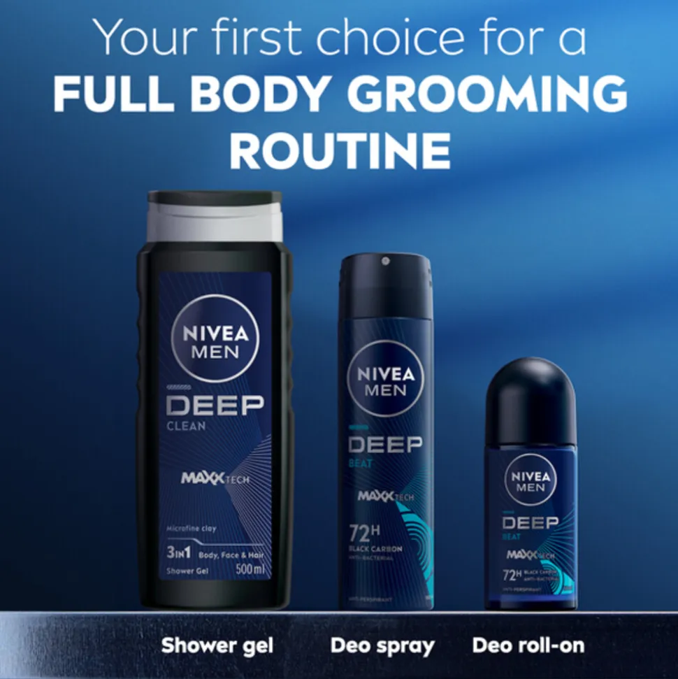6x NIVEA Men Deospray Deep Beat 150 ml