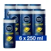 6x NIVEA Men Douchegel Power Refresh 250 ml