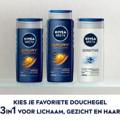 6x NIVEA Men Douchegel Sensitive 250 ml