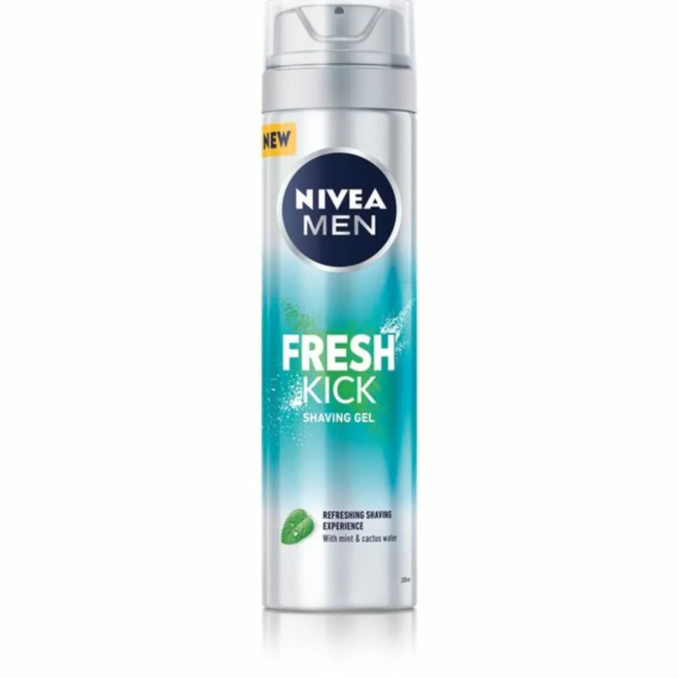 6x NIVEA Men Scheergel Fresh Kick 200 ml
