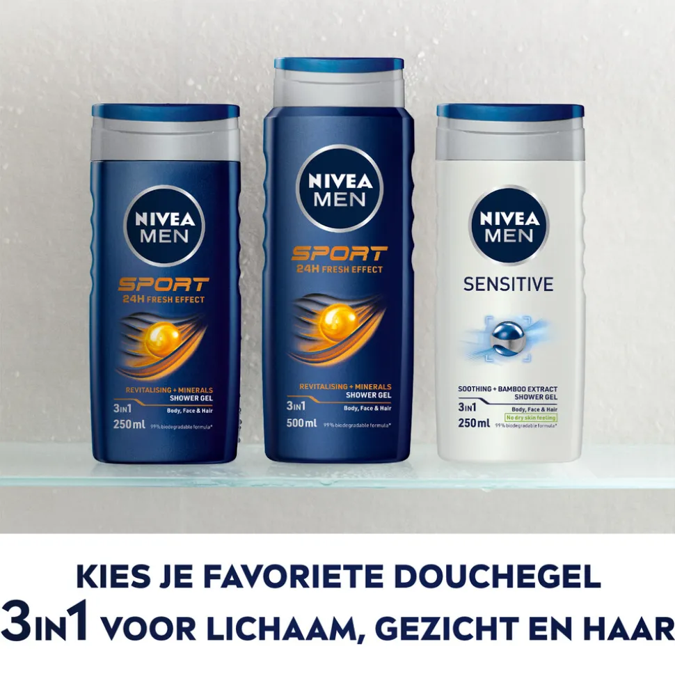 6x NIVEA Men Sport Douchegel 250 ml