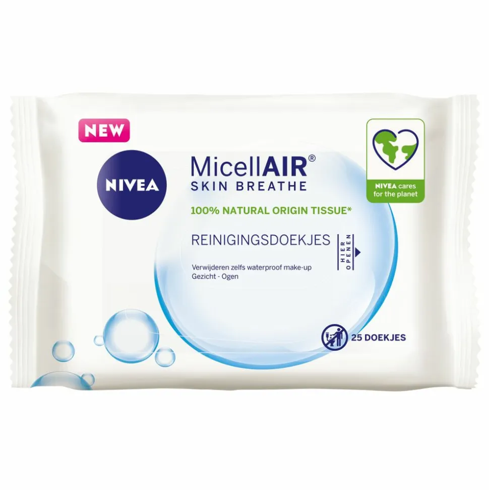 6x NIVEA Reinigingsdoekjes Micellair 25 stuks