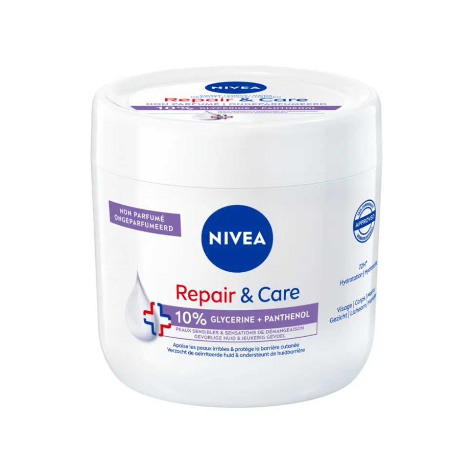 6x NIVEA Repair & Care Bodycrème Sensitive 400 ml