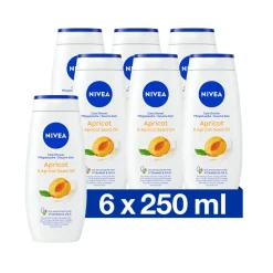 6x NIVEA Soft Care Douchegel Apricot en Apricot Seed Oil 250 ml