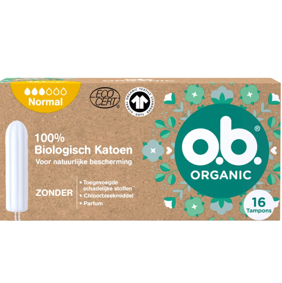 3x OB Organic Cotton Normaal 16 stuks