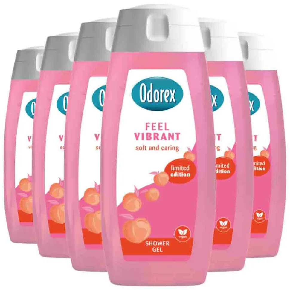 6x Odorex Douchegel Feel Vibrant 300 ml