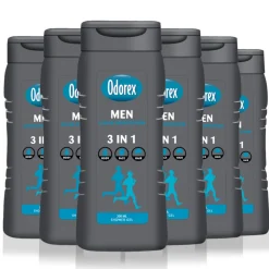 6x Odorex Douchegel For Men 3-in-1 Clean Protection 300 ml