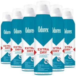 6x Odorex Extra Dry Antitranspirant Spray Regular 150 ml