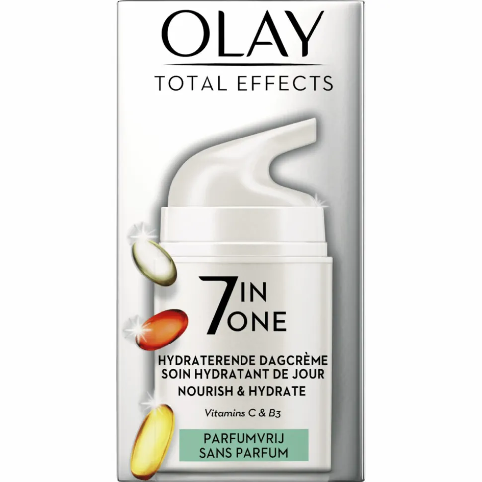 4x Olay Total Effects 7-in-1 Hydraterende Dagcrème Parfumvrij 50 ml