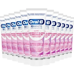 12x Oral-B Tandpasta 3DWhite Advanced Luxe Glamorous White 75 ml