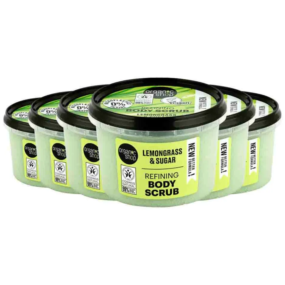 6x Organic Shop Body Scrub Lemongrass 250 ml
