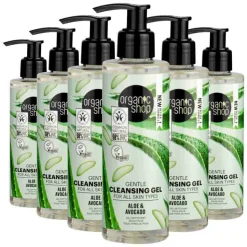 6x Organic Shop Cleansing Gel Avocado and Aloe 200 ml