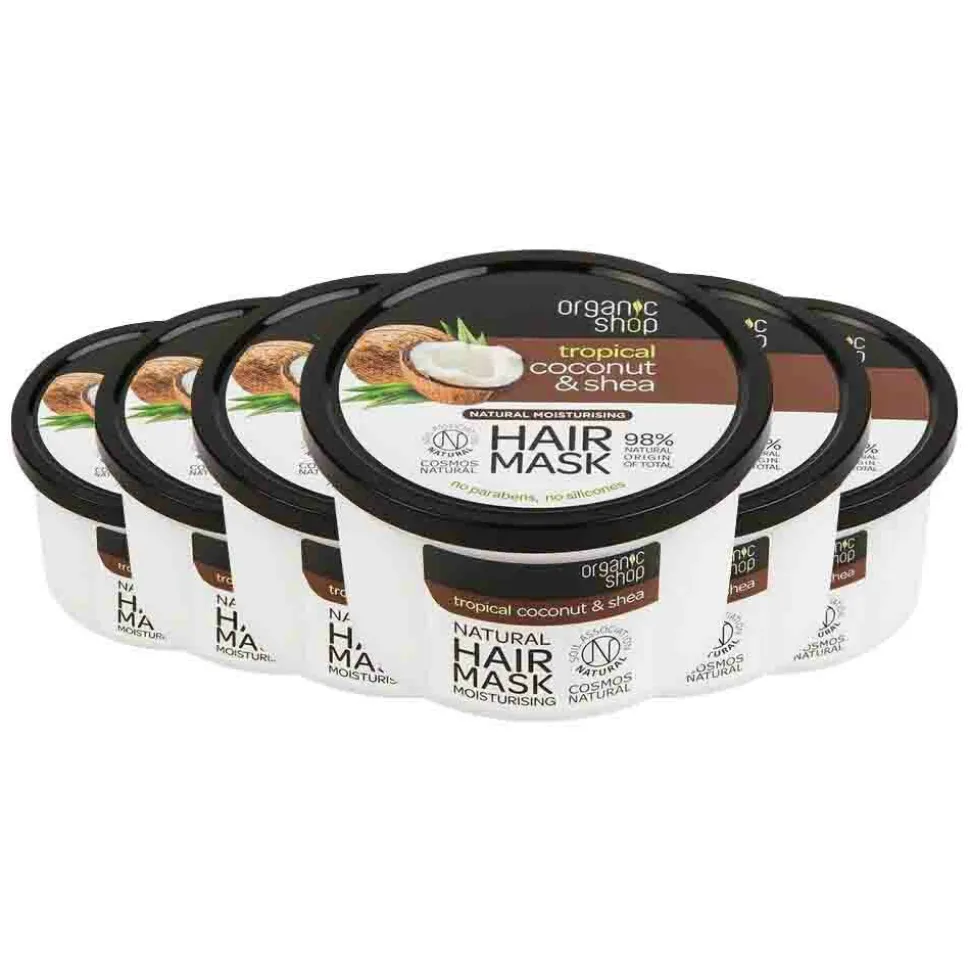 6x Organic Shop Haarmasker Coconut & Shea 250 ml