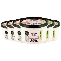 6x Organic Shop Nourishing Bodycrème Lychee 250 ml