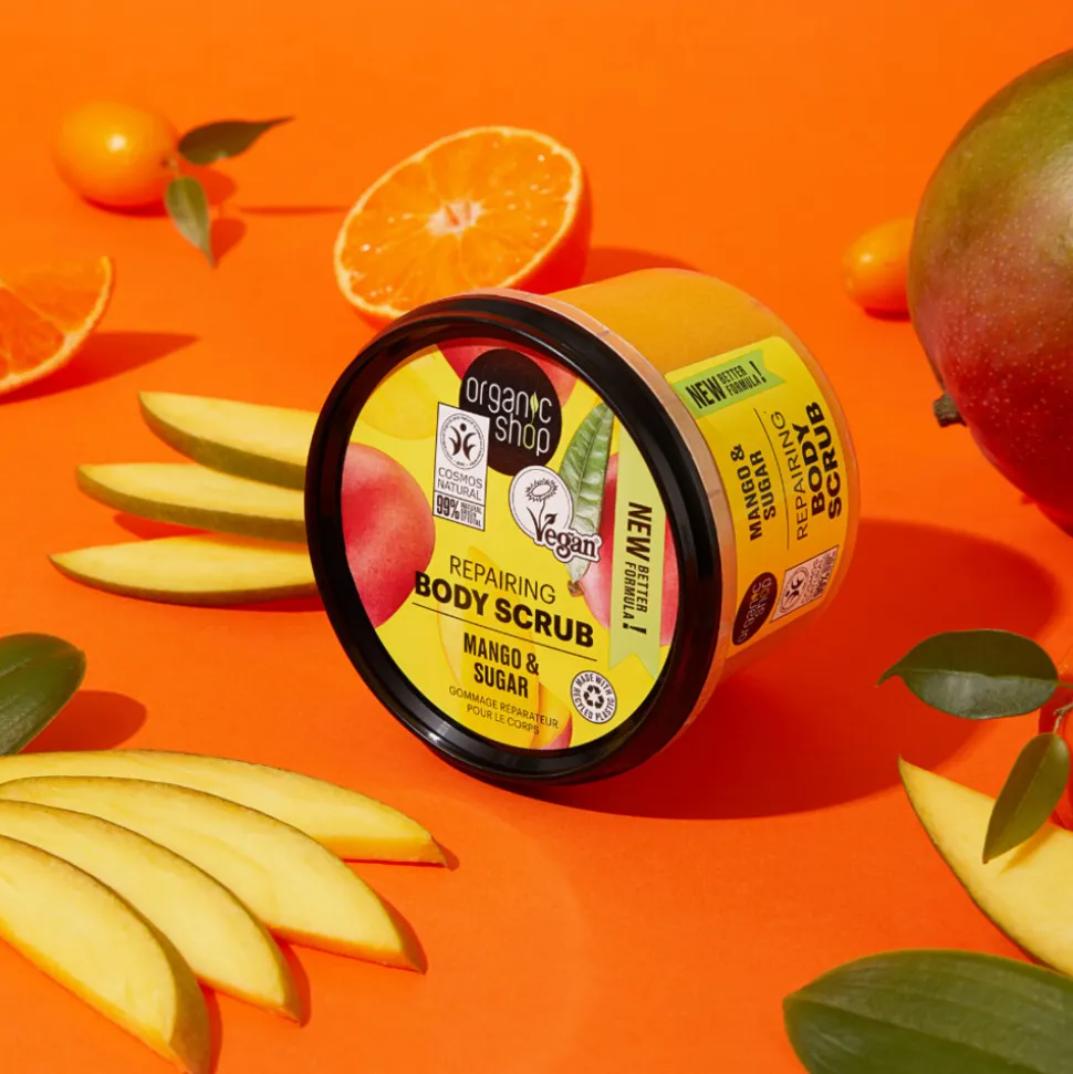 6x Organic Shop Repairing Body Scrub Mango 250 ml
