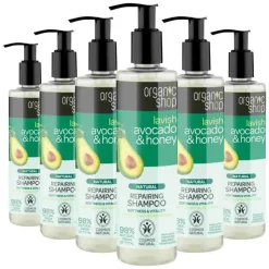 6x Organic Shop Shampoo Avocado & Honey 280 ml