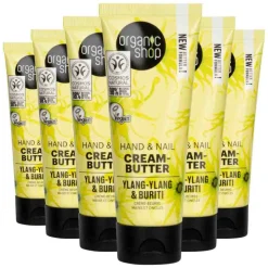 6x Organic Shop Ylang-ylang and Buriti Hand & Nagelcrème 75 ml