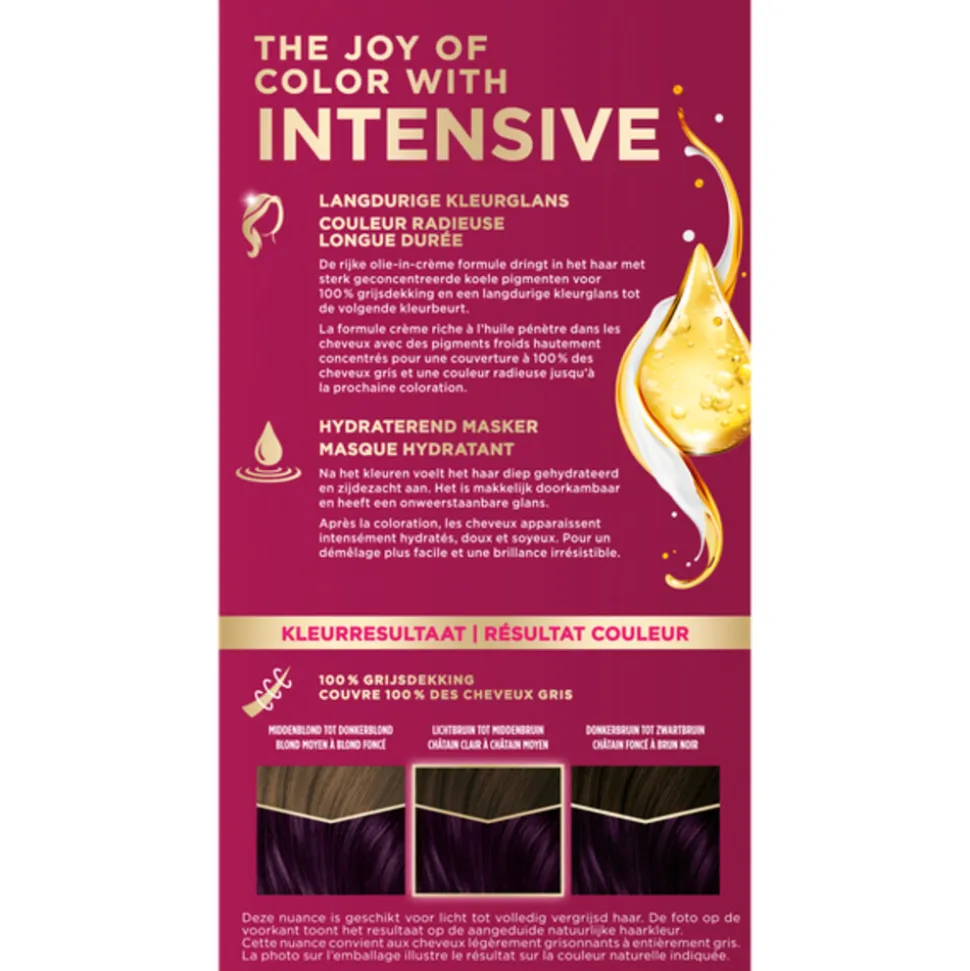 3x Palette Intensive Creme Haarkleuring 4-99 Aubergine