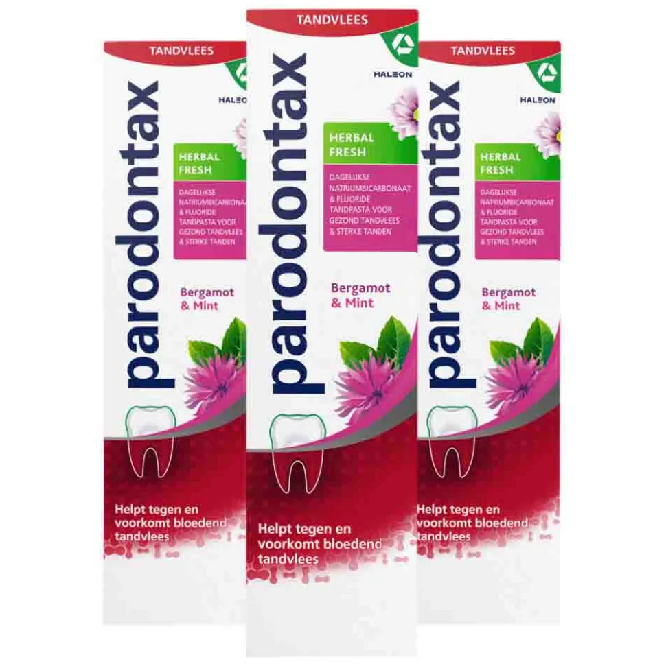 3x Parodontax Tandpasta Herbal Fresh 75 ml
