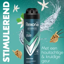 6x Rexona Men Deodorant Spray Advanced Protection Sensitive 150 ml