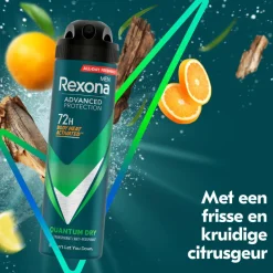 6x Rexona Men Deodorant Spray Advanced Protection Quantum Dry 150 ml