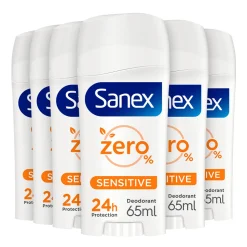 6x Sanex Deodorant Stick Dermo Sensitive 65 ml