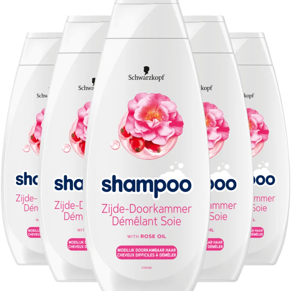 5x Schwarzkopf Zijde-Doorkammer Shampoo 400 ml