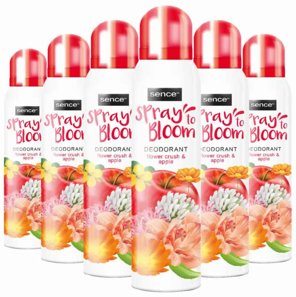 6x Sence Deodorant Flower Crush & Apple 150 ml