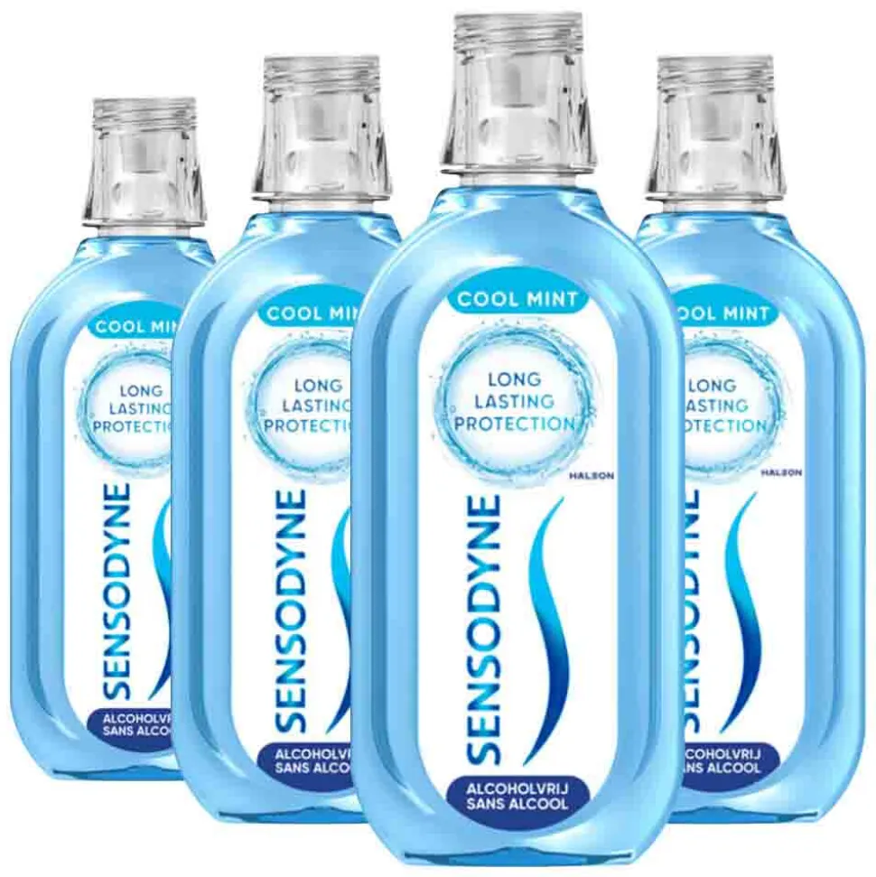 4x Sensodyne Mondwater Fresh & Cool 500 ml