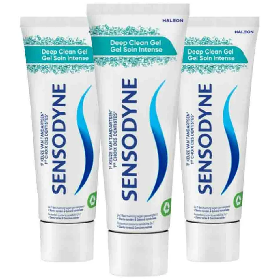 3x Sensodyne Tandpasta Deep Clean Gel 75 ml