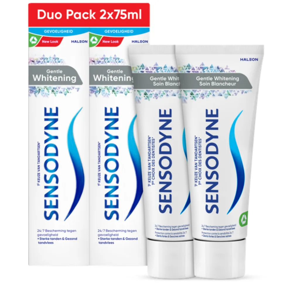 3x Sensodyne Tandpasta Gentle Whitening Duo 2 x 75 ml