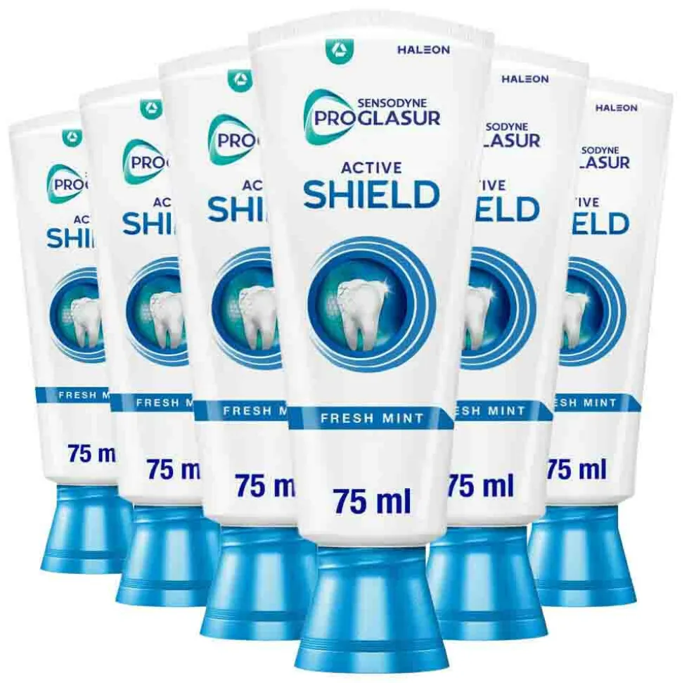 6x Sensodyne Tandpasta ProGlasur Active Shield Fresh Mint 75 ml