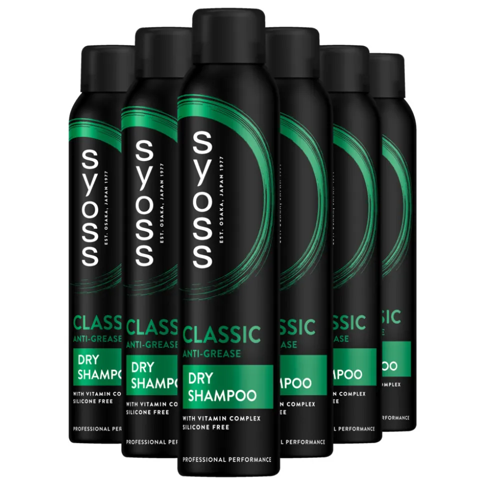 6x Syoss Anti-Grease Droogshampoo 200 ml