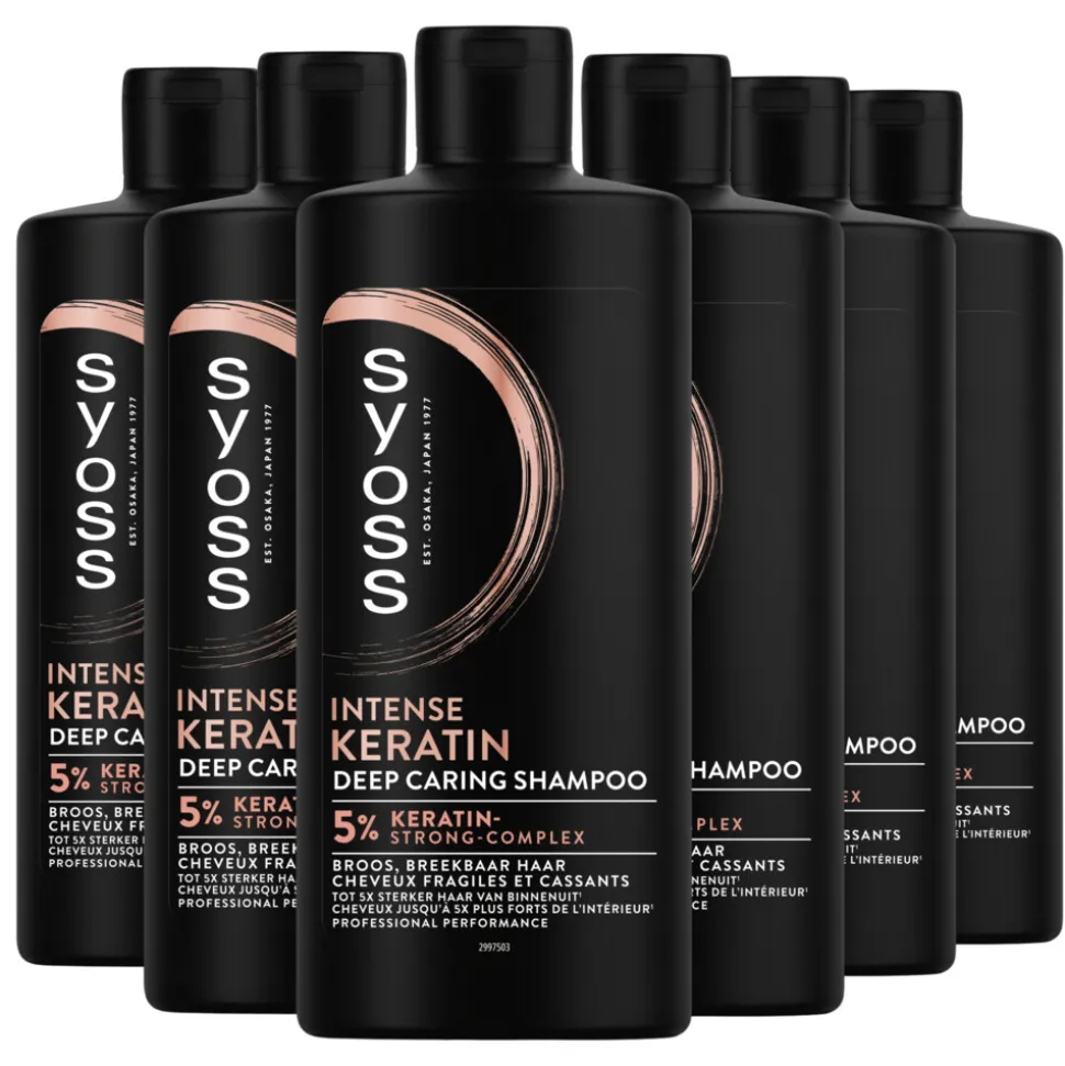 6x Syoss Keratin Shampoo 440 ml