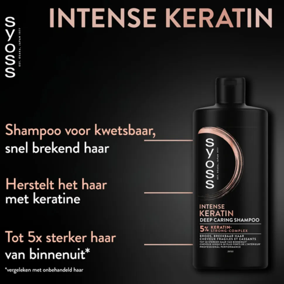 6x Syoss Keratin Shampoo 440 ml