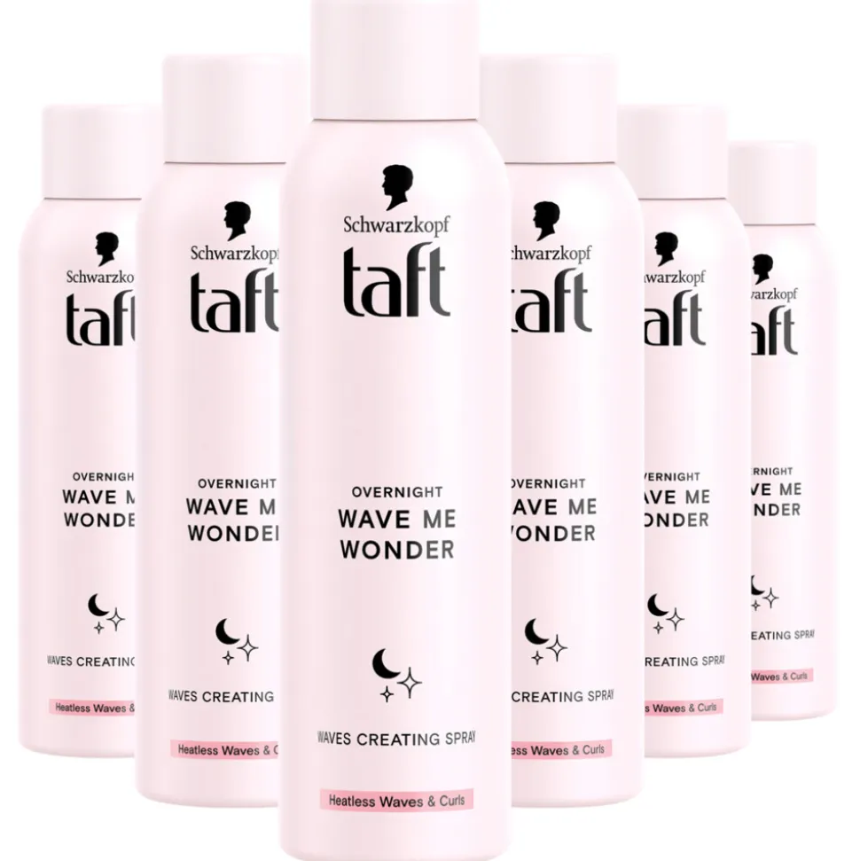 6x Taft Curl Spray Overnight Wave Me Wonder 150 ml