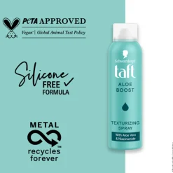 6x Taft Texturizing Spray Aloe Boost 150 ml