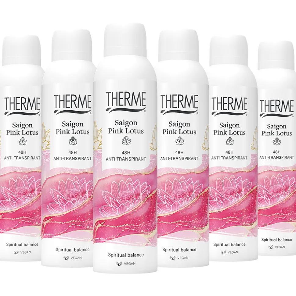 6x Therme Anti-Transpirant Saigon Pink Lotus 150 ml