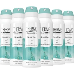 6x Therme Anti-Transpirant Sensitive Spray 125 ml
