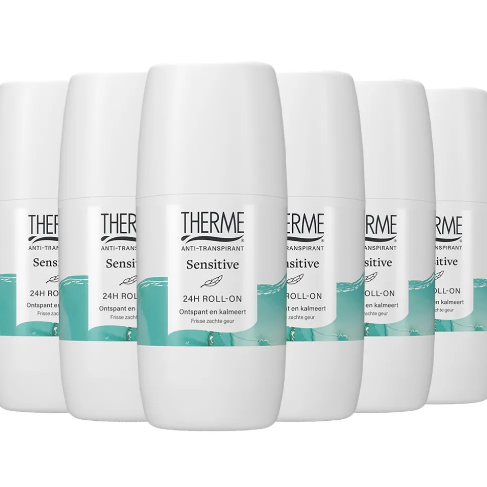 6x Therme Anti-Transpirant Sensitive Roller 60 ml