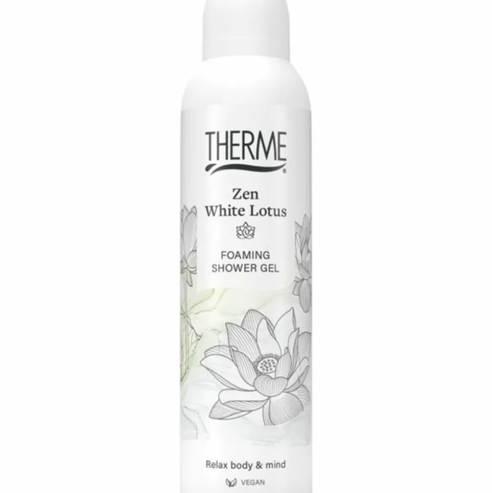 6x Therme Foaming Shower Gel Zen White Lotus 200 ml