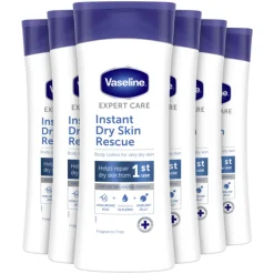 6x Vaseline Bodylotion Expert Care Instant Dry Skin Rescue 400 ml