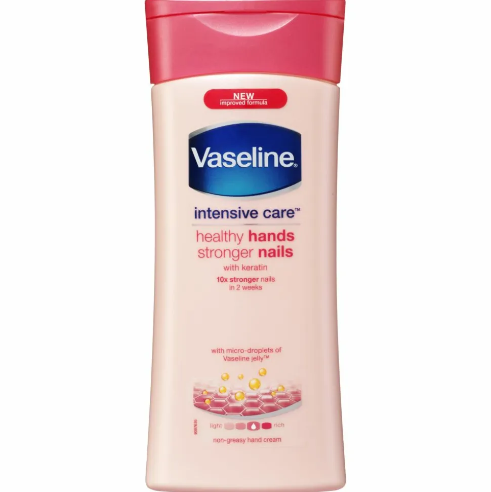 4x Vaseline Handcreme Healthy Hands & Stronger Nails 200 ml