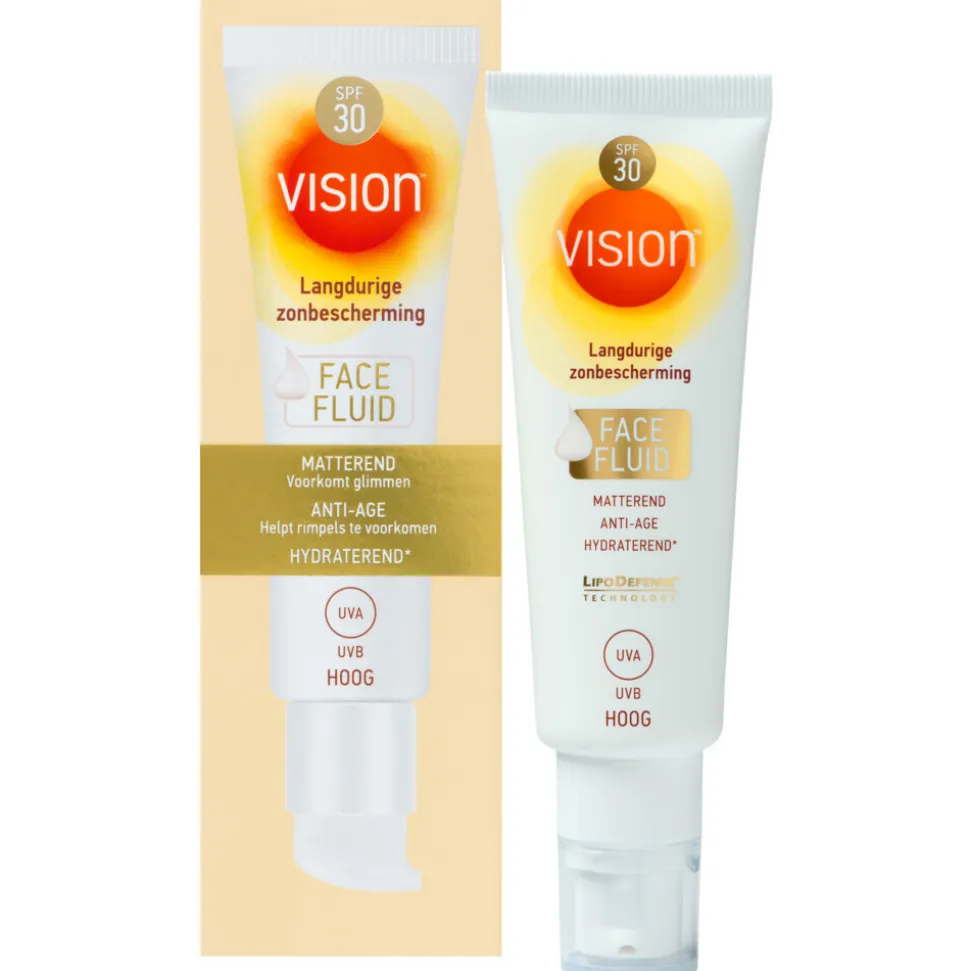 2x Vision Zonnebrand Face Fluid SPF 30 50 ml